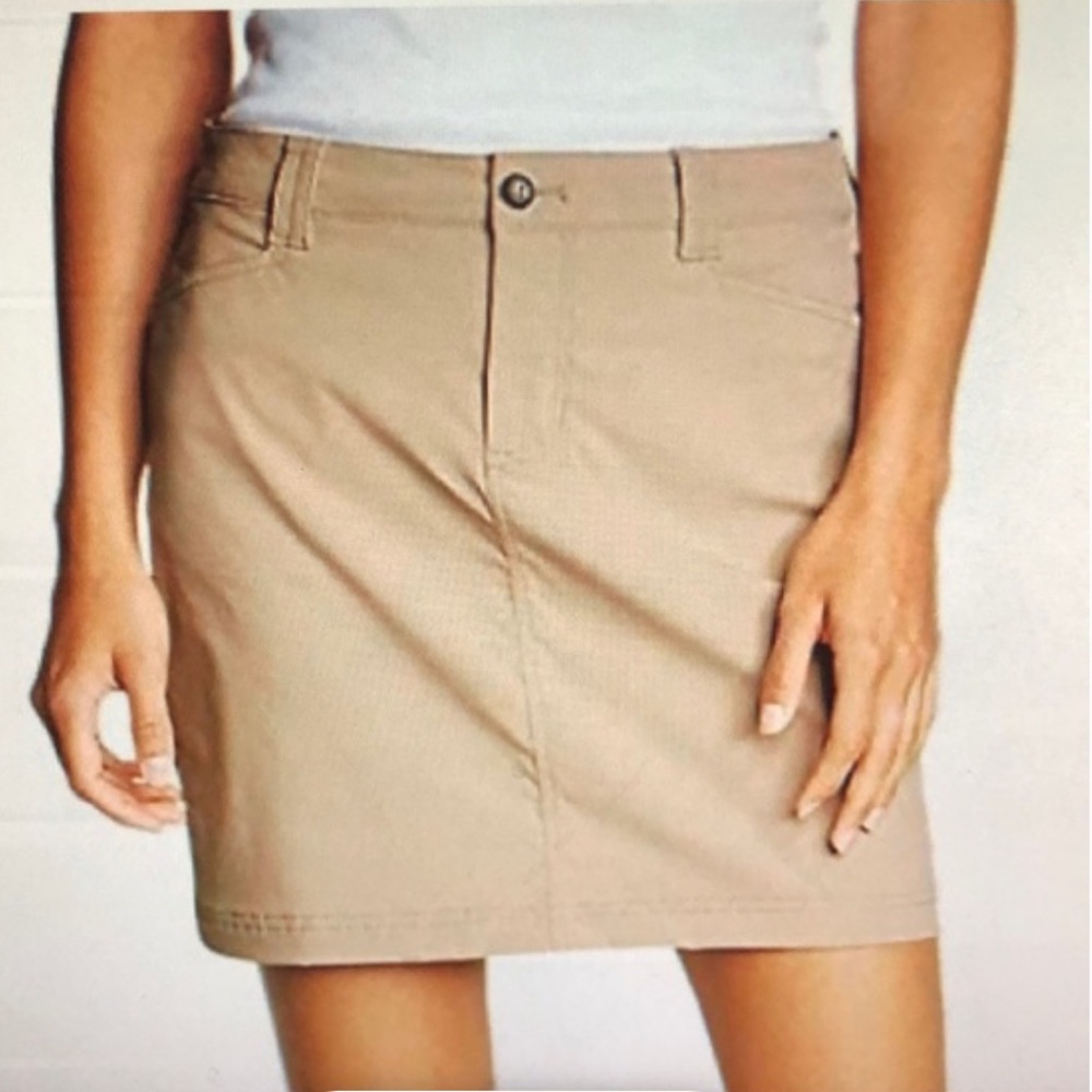 Eddie Bauer Travex Skirt Skort Khaki Sz 18